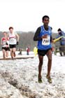 Weynay Ghebresilasie (Sunderland Harriers) leads the junior mens Northern Cross Country Championships.